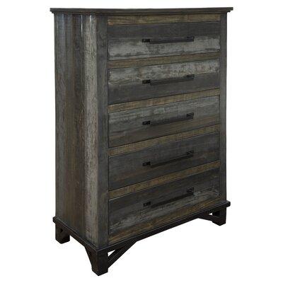 Artisan Home Furniture Loft Solid Wood 2 Drawer Nightstand Wood in Brown/Gray/Green | 27 H x 28 W x 17 D in | Wayfair IFD6441NTS