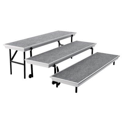 National Public Seating Three-Level Trans-Port Choral Risers | 24 H x 72 W x 54 D in | Wayfair TP72