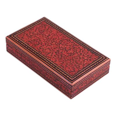 Kashmir Orchard,'Hand Painted Floral Decorative Wood Box'