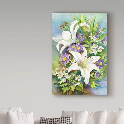 Trademark Fine Art 'A Spring Bouquet' Acrylic Painting Print on Wrapped Canvas in White | 47 H x 30 W x 2 D in | Wayfair ALI30505-C3047GG